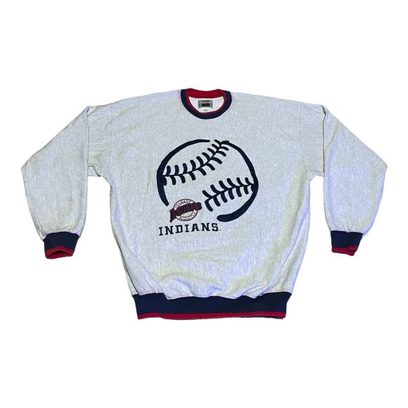 Vintage 90's Spokane Indians Crewneck‎ Sweatshirt Legend Embroidered Baseball XL